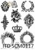 Papier scrapbooking Vintage, dekory, owale, wieniec laurowy, korona*Vintage scrapbooking paper, decors, ovals, laurel wreath, crown